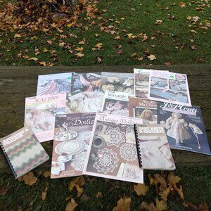 Vintage Crochet Books 14 Piece Lot